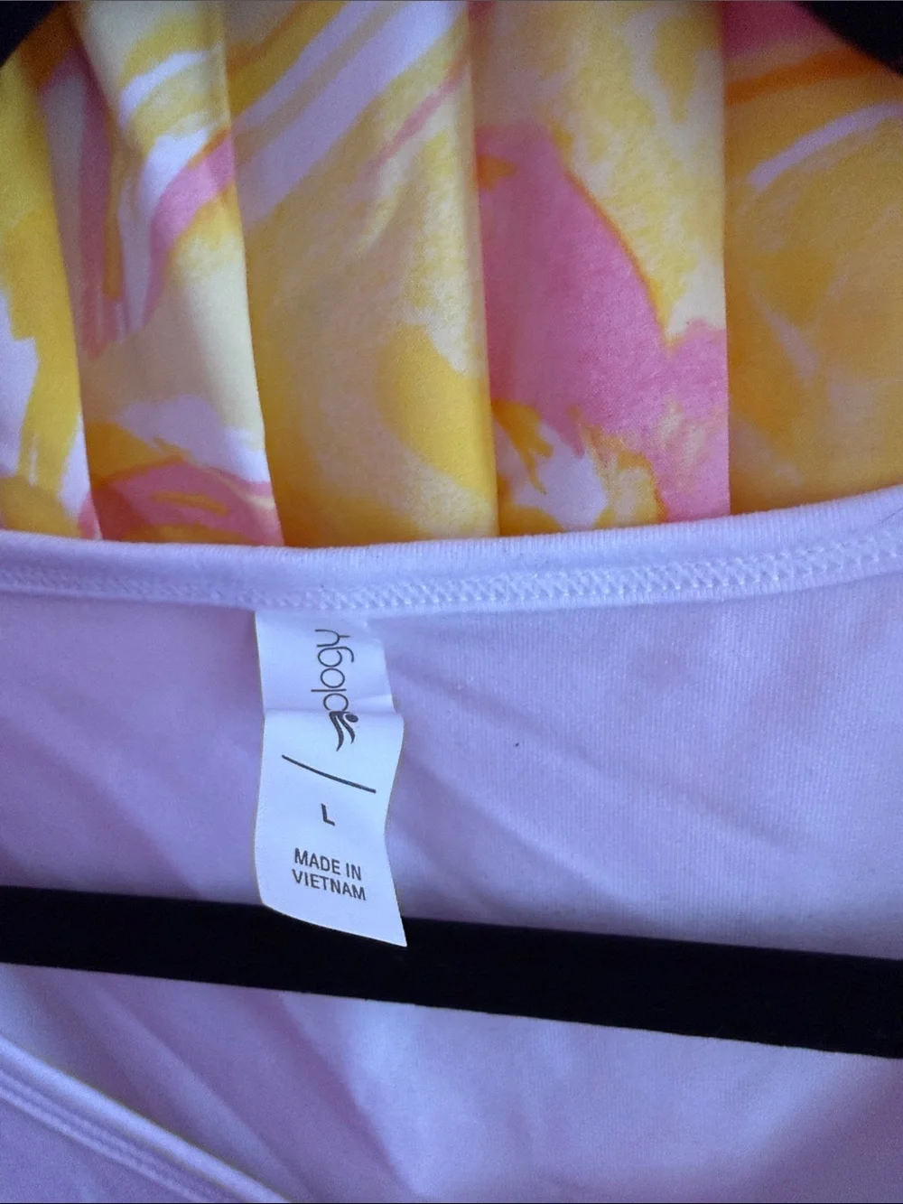 Tennis Set: (L)White Tank w/ Pink & Yellow Accent + (M)Yellow Tennis Swirl Skort